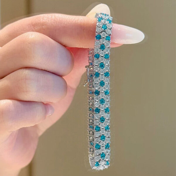 s925 sterling silver bracelet with amazing palladium diamonds