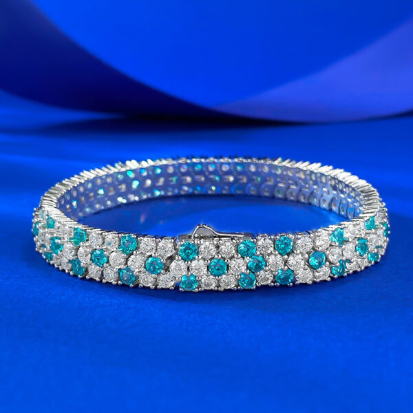 s925 sterling silver bracelet with amazing palladium diamonds