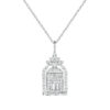 s925 lucky door diamond clavicle necklace
