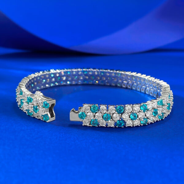 s925 sterling silver bracelet with amazing palladium diamonds