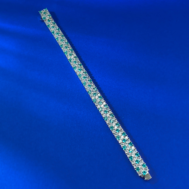 s925 sterling silver bracelet with amazing palladium diamonds