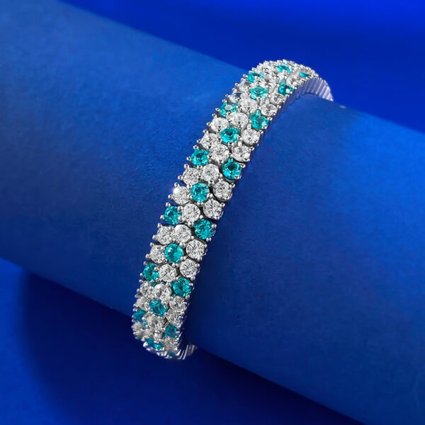 s925 sterling silver bracelet with amazing palladium diamonds