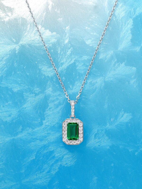 emerald and diamond encrusted cross 925 sterling silver pendant
