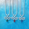 josephine ruby teardrop necklace 925 silver full pave diamonds