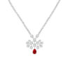 josephine ruby teardrop necklace 925 silver full pave diamonds