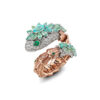 sku-1-合成帕拉伊巴 Serpent Ring | Gold Plated 925 Silver & Synthetic Paraiba Statement