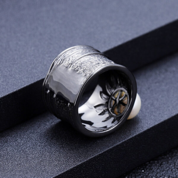 详情-10 Horus Eye of God S925 Sterling Silver Niche Retro Ring