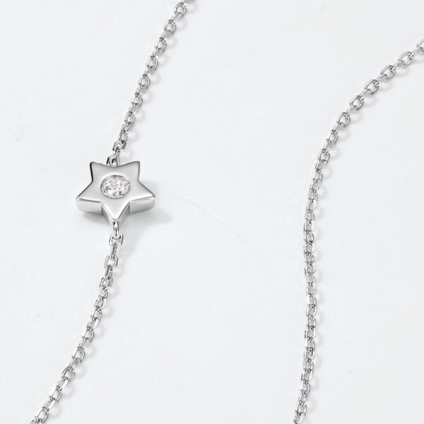 sun moon star necklace s925 silver blue moonstone pendant collarbone